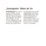 Davertgeister öffnen die Tür – WN 12.11.2018